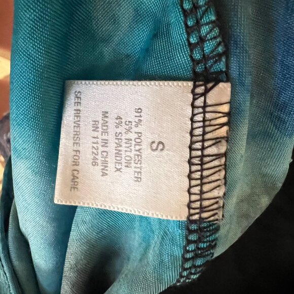 Y2K Blue Black Velvet Burnout Top Indie Going Out Top Forest Fairy Grunge Small - Picture 8 of 10